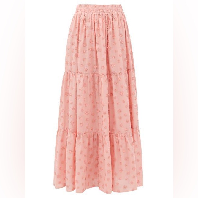 Dodo Bar Or Pink Skirt With Flowers - Size M